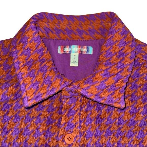 Urban Outfitters Men's Uo Large Houndstooth Shirt Size Medium - Picture 5 of 9